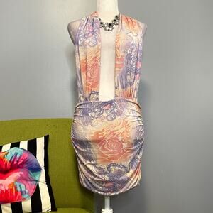 I.AM.GIA Y2K Bamboo Mini Plunge Halter Dress